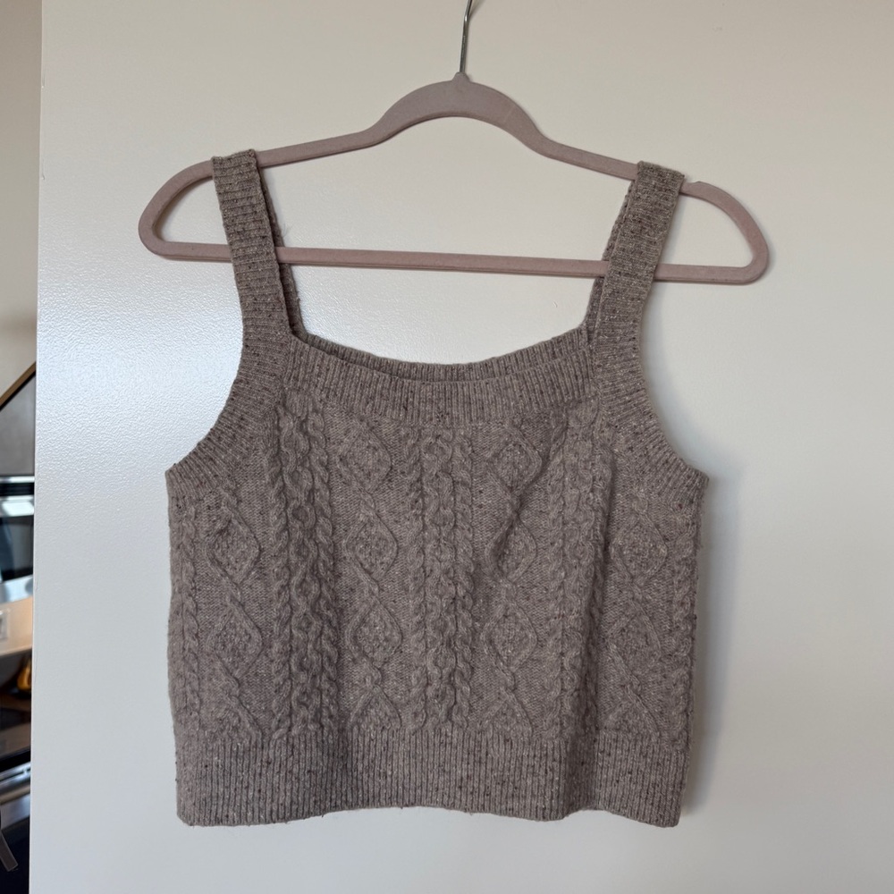 Levi's Brown Cable Knit Crop Top